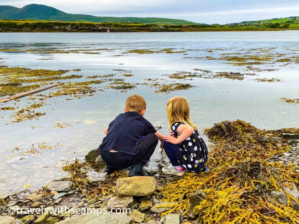 Playing in rock pools at Mannix Point Cahersiveen Co Kerry