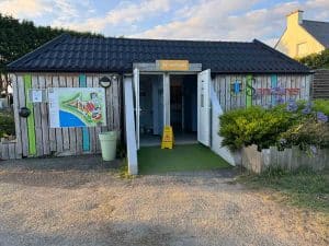 The previously unisex toilets had a sign on the door to note they were for men only - Sandaya Belle Plage