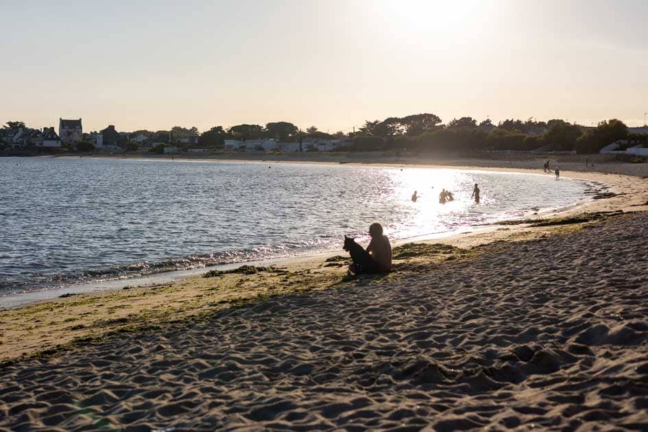 Plage de L'Anse du Stole, France was relatively quiet as the sun set on our first evening